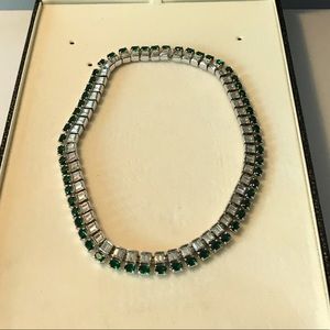 Judith Leiber emerald green crystal necklace